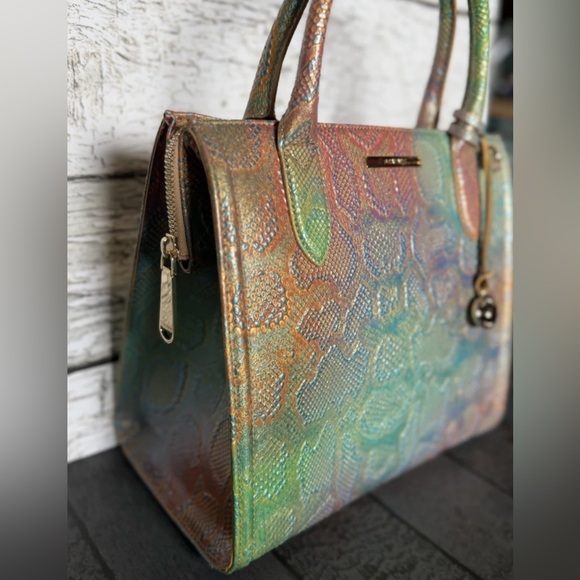 NWT BRAHMIN NEW WITH TAGS Small Caroline All Over Snake - Stunning! price firm - Picture 14 of 15